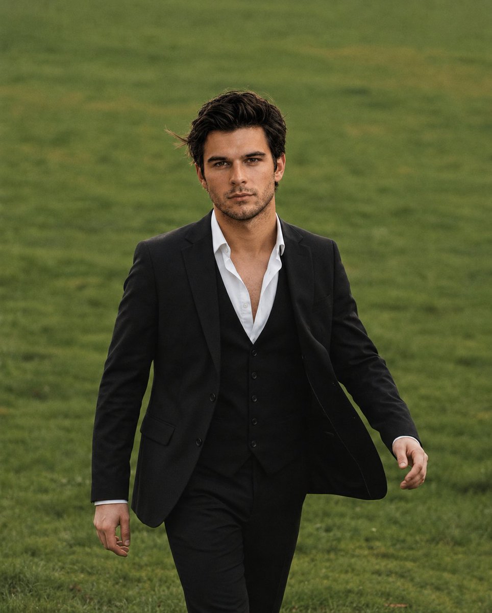Golden Hour Male Portrait - AI image template preview