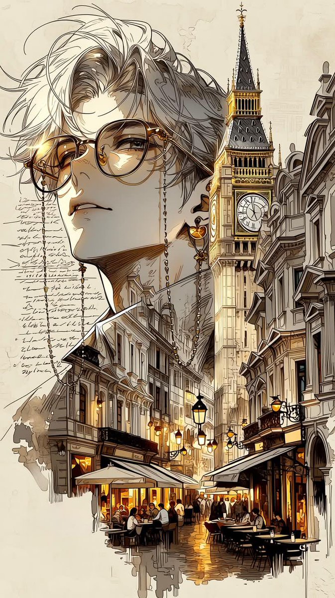 European City Travel Illustration - AI image template preview