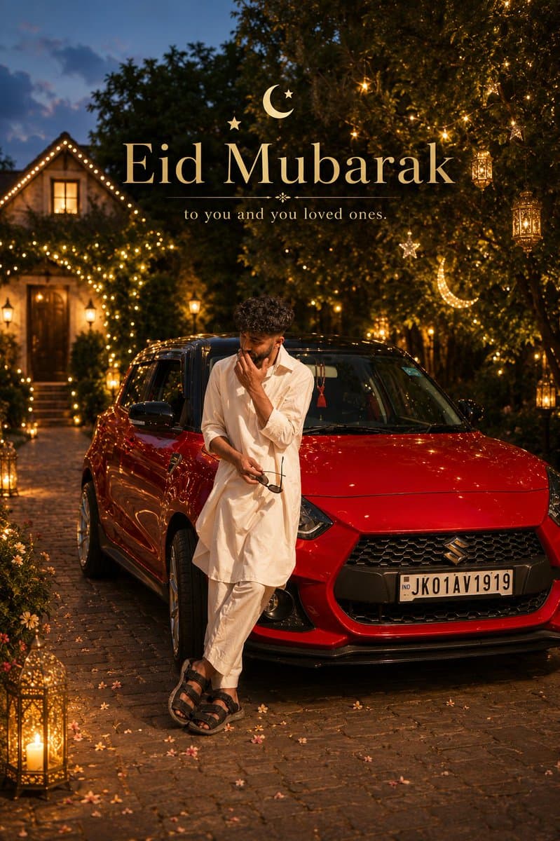 Cinematic Eid Portrait Transformation - AI image template preview