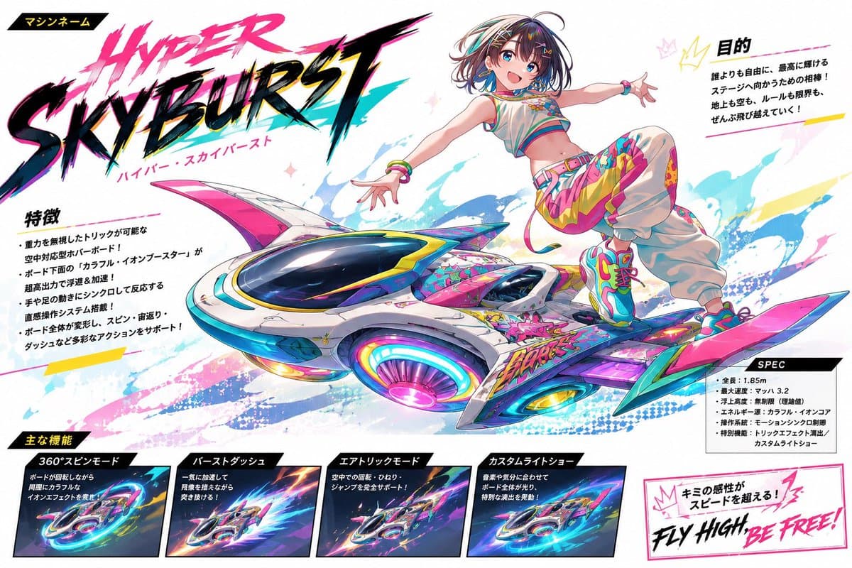 Fantasy Vehicle Character Sheet - AI image template preview