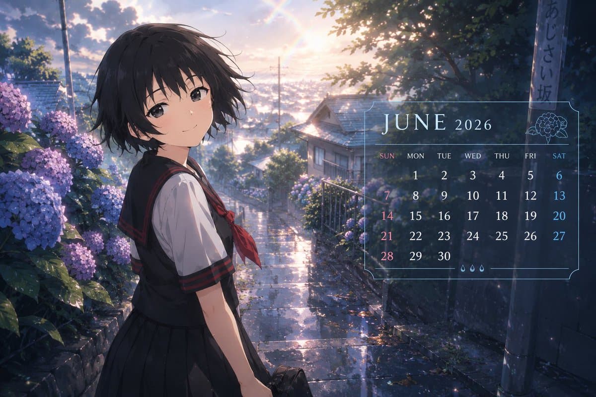 Anime Character Calendar Generator - AI image template preview