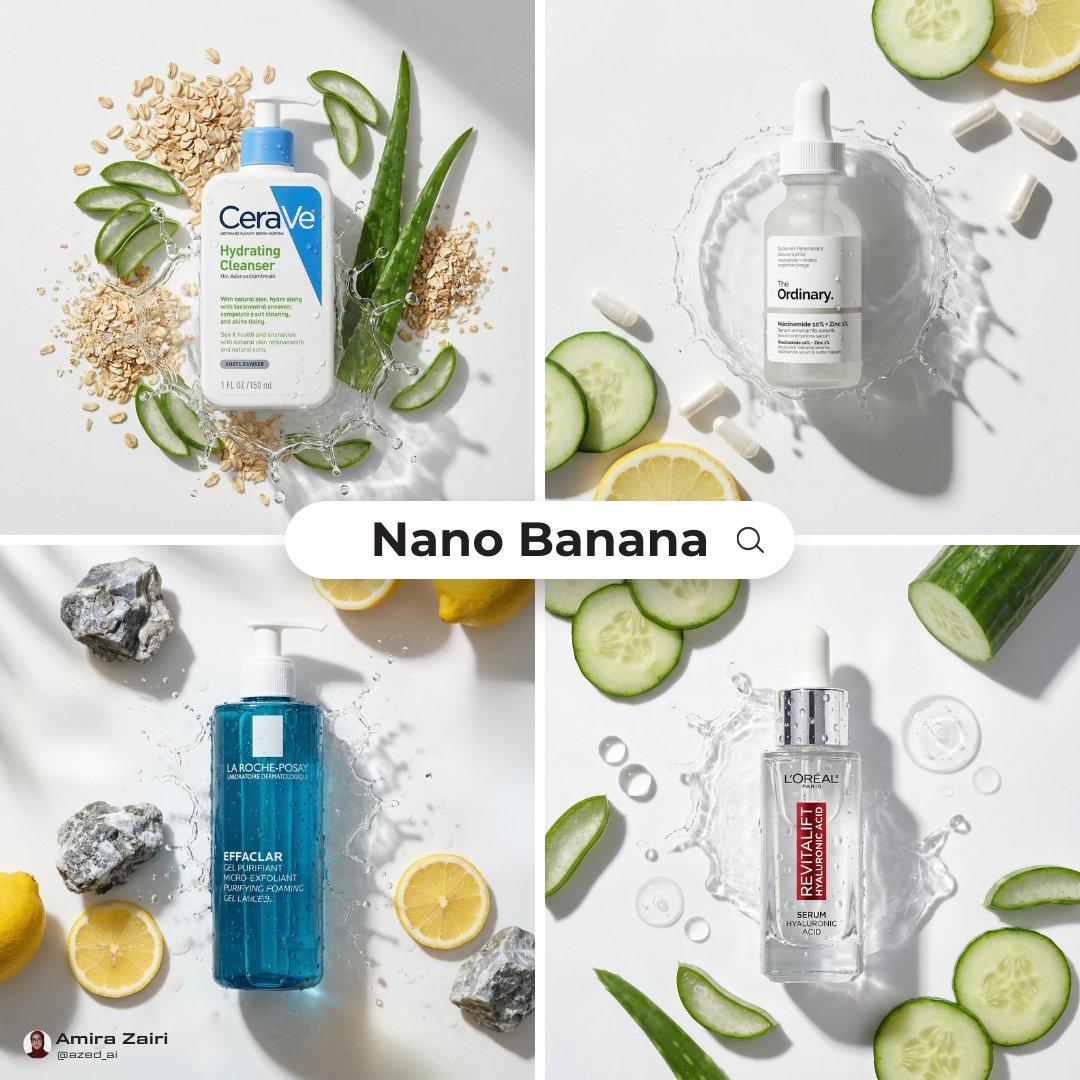 Skincare Product Flat Lay Photography - AI image template preview