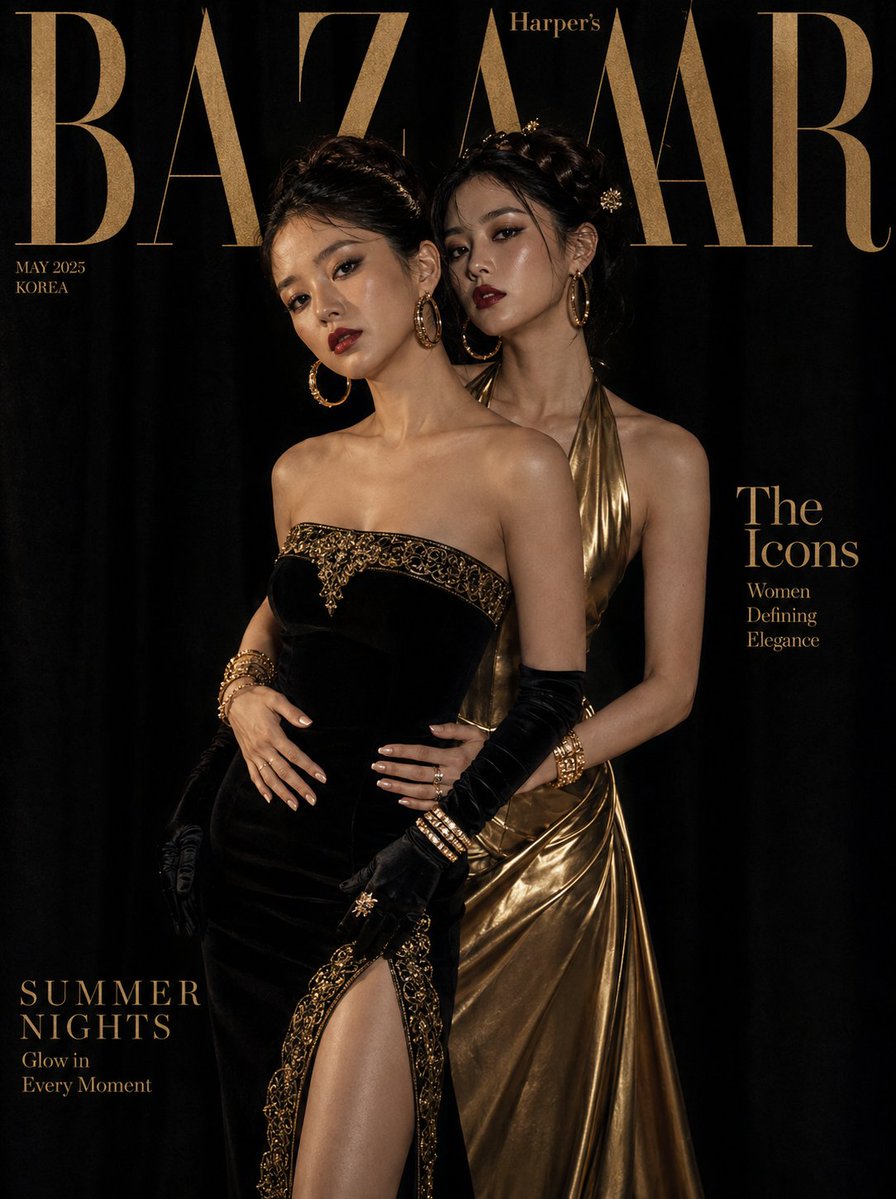 Luxury Fashion Editorial Portrait - AI image template preview