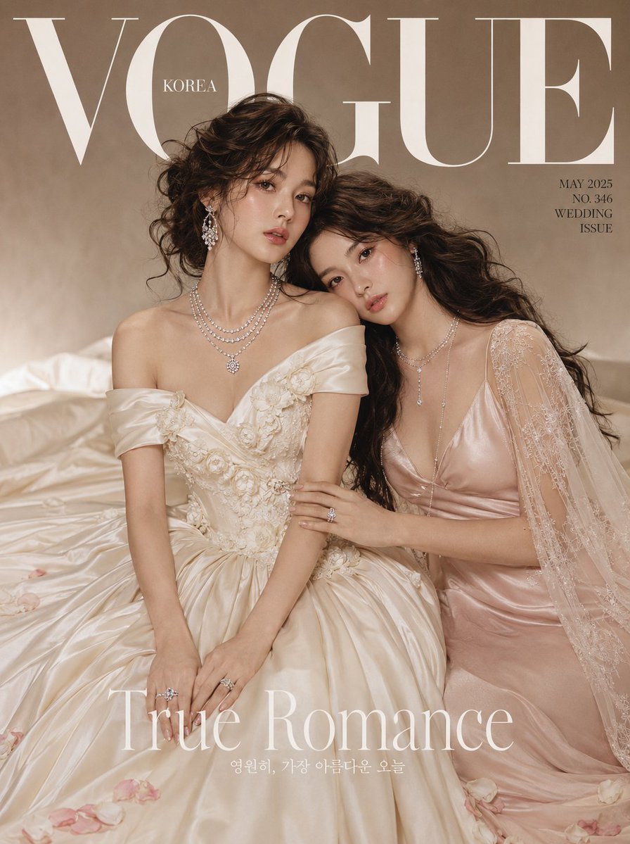 Vogue Bridal Couture Luxury Cover - AI image template preview