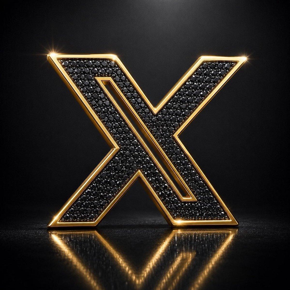 Luxury Diamond X Logo - AI image template preview