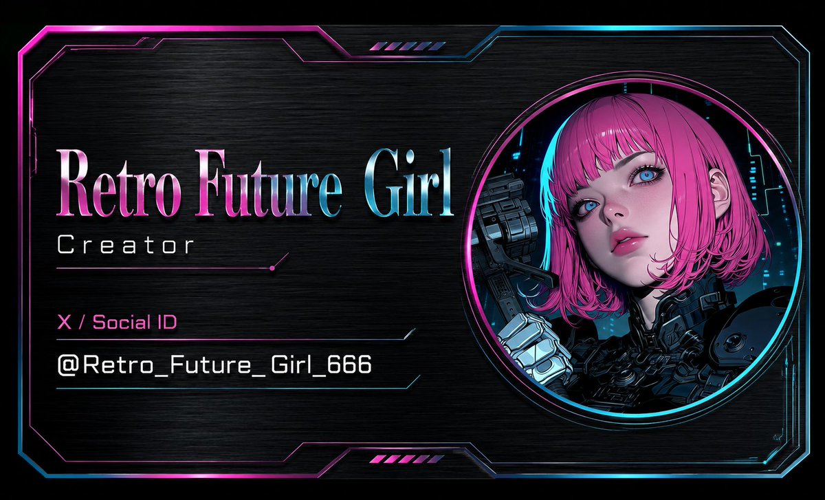 Cyberpunk AI Creator Card - AI image template preview