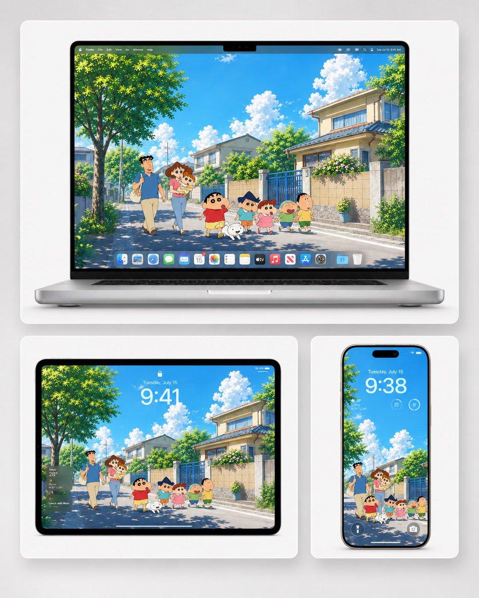 Anime Summer Wallpaper Device Mockup - AI image template preview