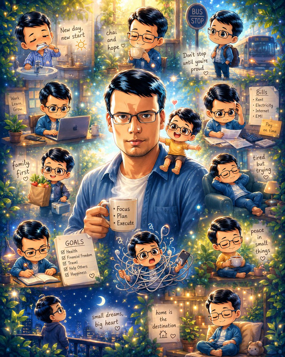 Tiny Self Motivational Collage - AI image template preview