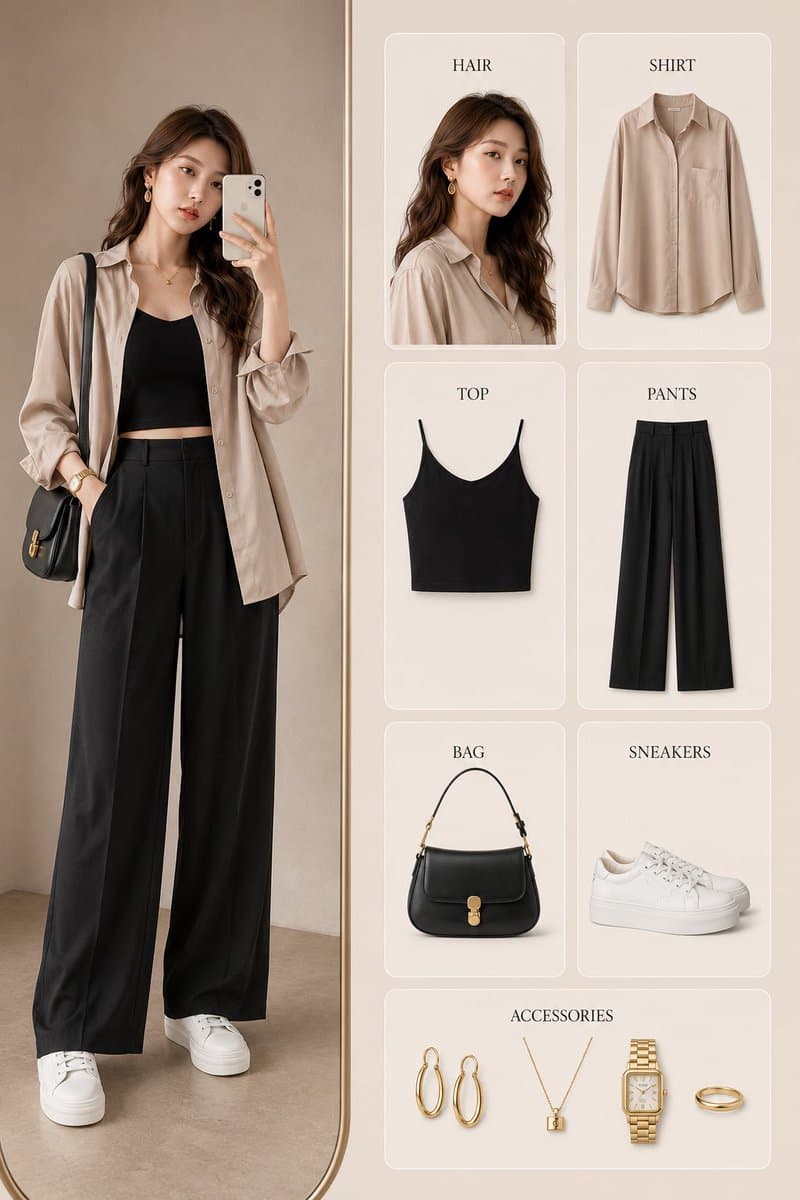 Fashion Outfit Breakdown Infographic - AI image template preview