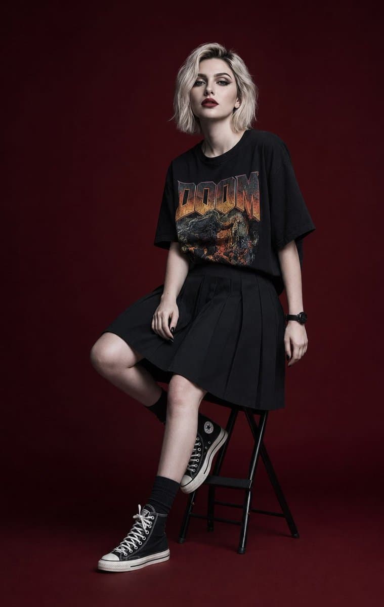 Luxury Editorial Fashion Campaign Portrait - AI image template preview