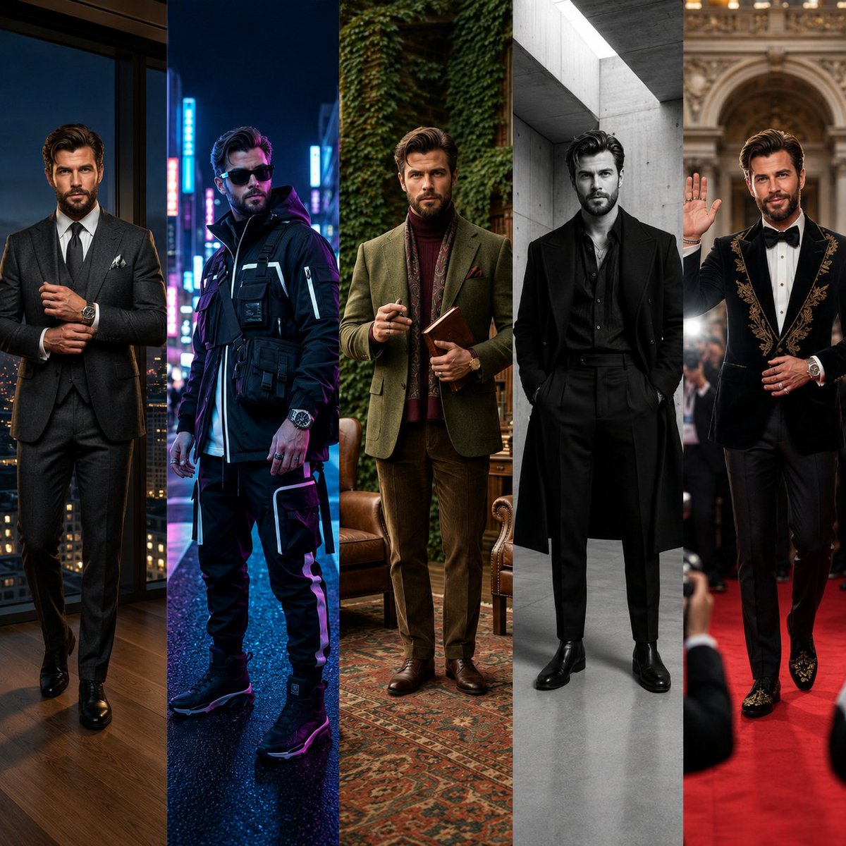 Luxury Editorial Fashion Board - AI image template preview