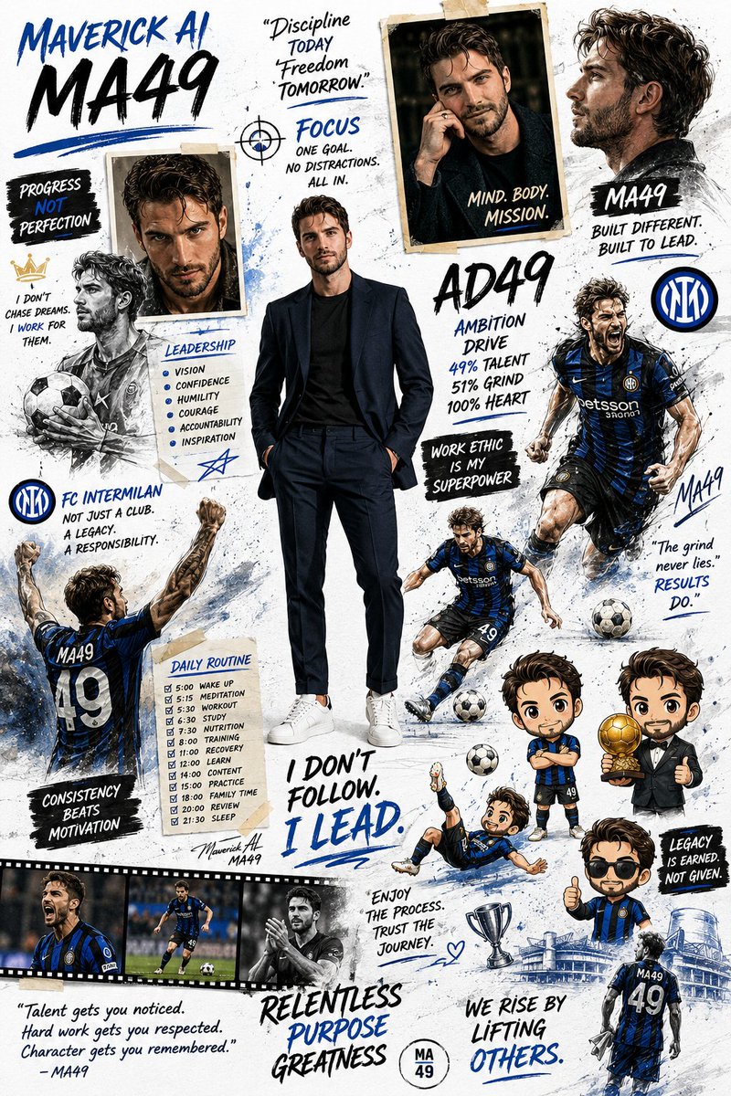 Motivational Sports Scrapbook Collage - AI image template preview