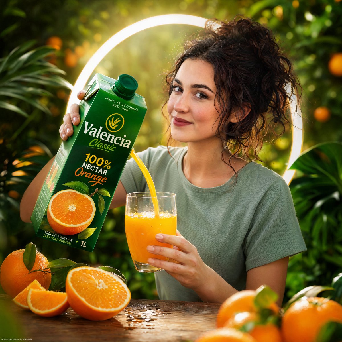 Orange Nectar Product Advertisement - AI image template preview