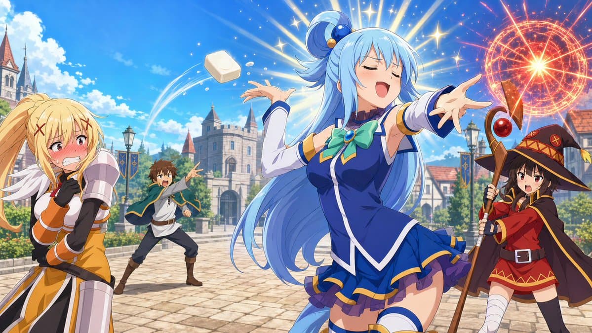 Konosuba Anime Character Dynamics - AI image template preview