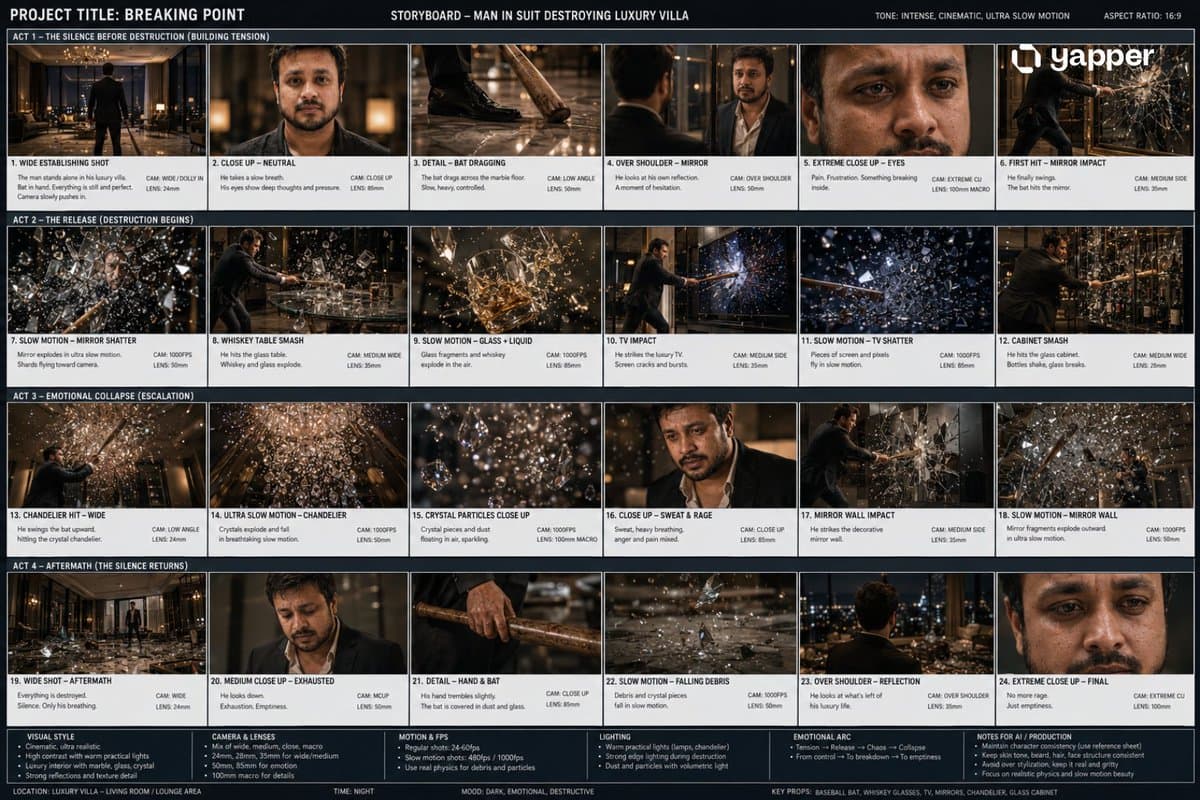 Cinematic Luxury Villa Scene - AI image template preview