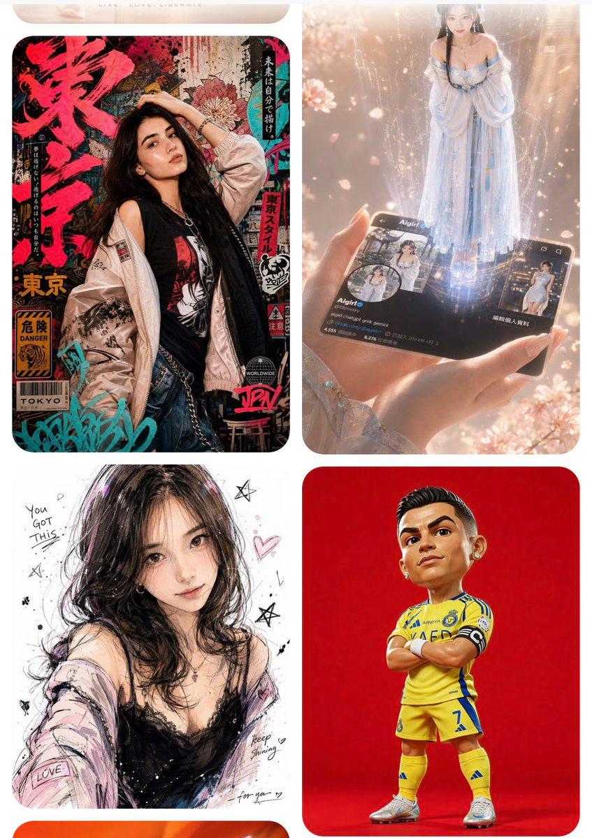 AI Inspiration Gallery Grid - AI image template preview