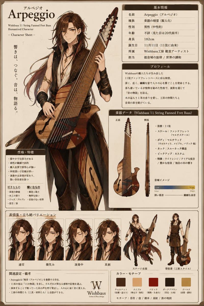 Arpeggio Bass Humanization Sheet - AI image template preview