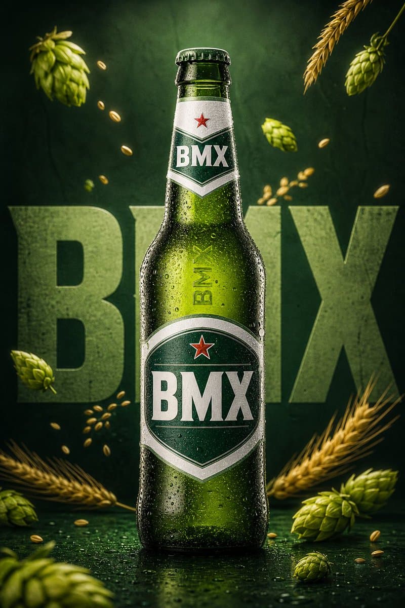 Premium Beverage Commercial Poster - AI image template preview