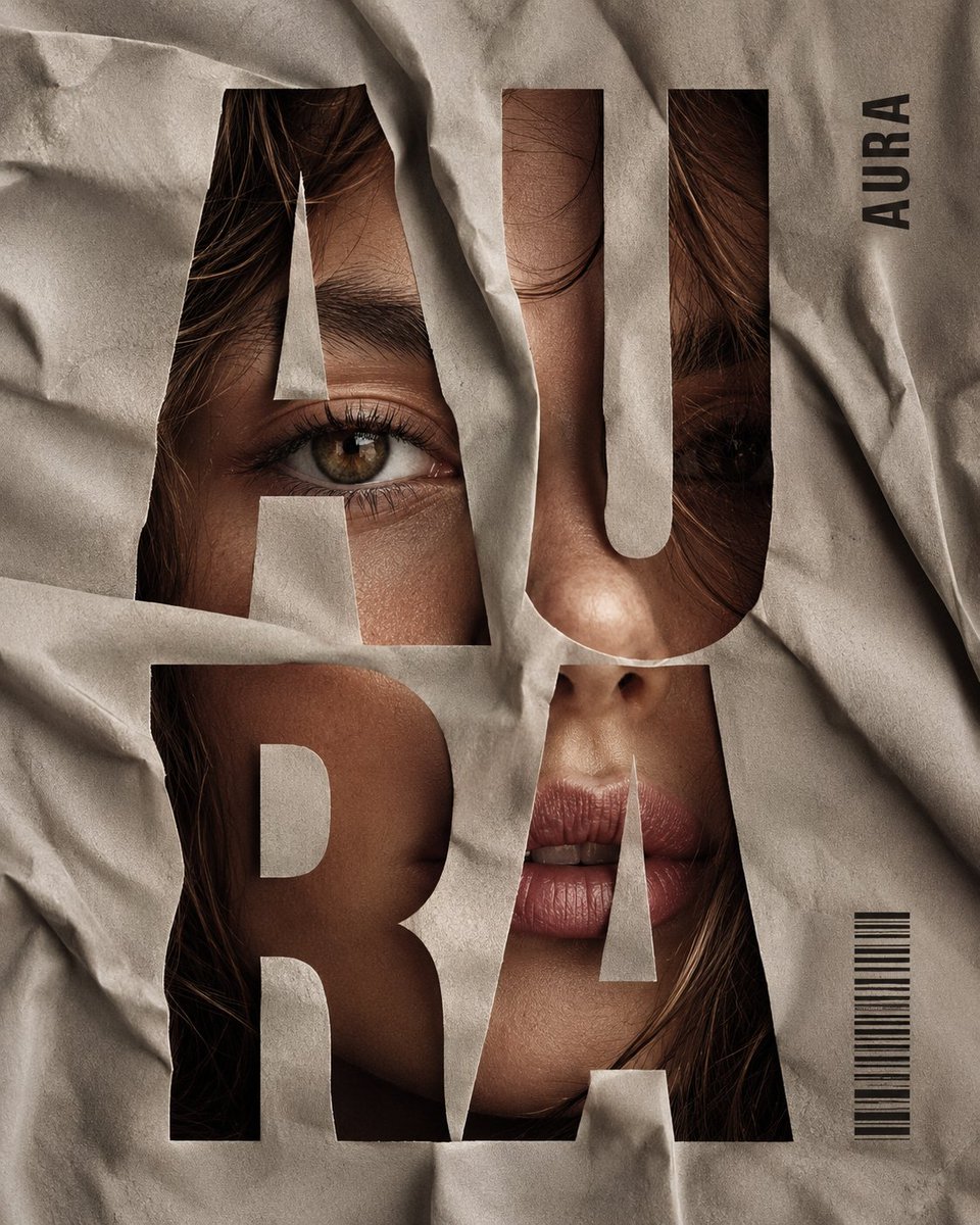 Crumpled Fabric Editorial Poster - AI image template preview