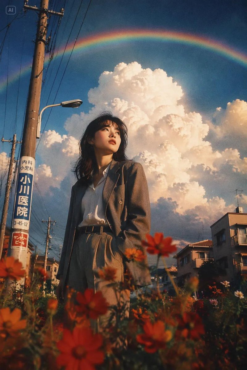 Japanese Cinematic Street Photography - AI image template preview