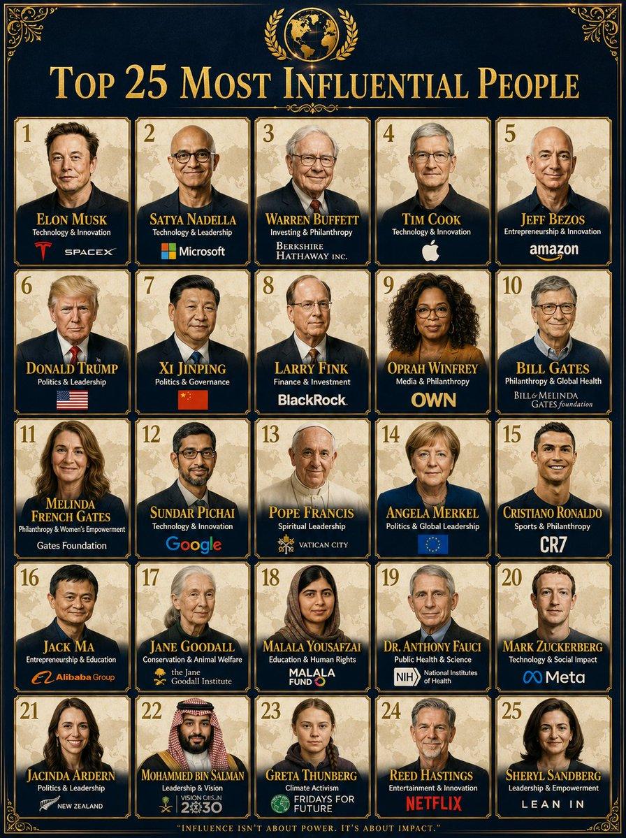 Professional Infographic Influential People Poster - AI image template preview