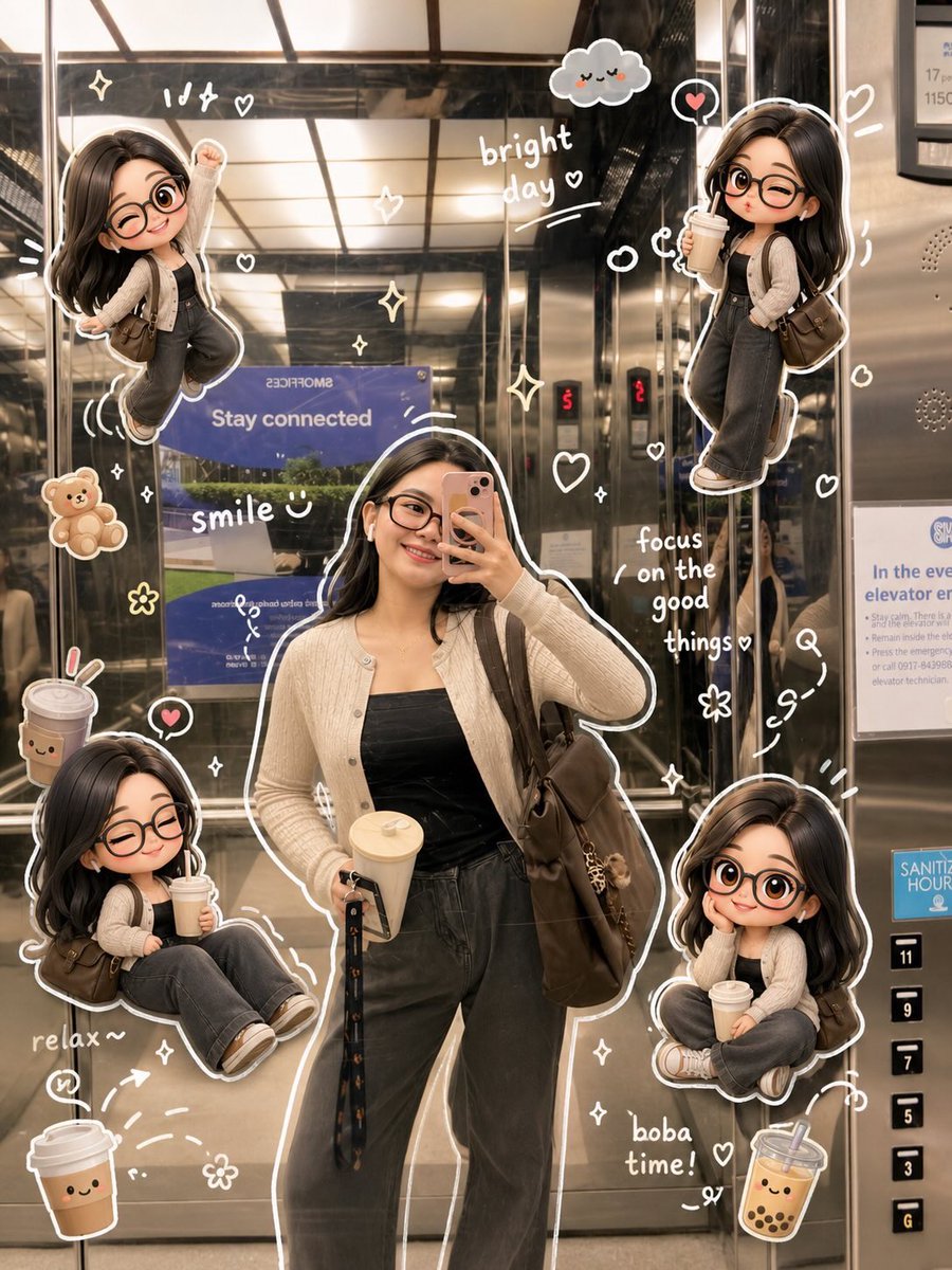 Doodle Aesthetic Social Media Photo Edit - AI image template preview