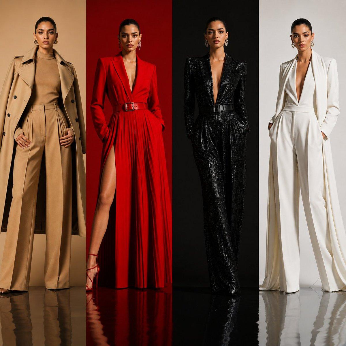 Luxury Fashion Color Block Campaign - AI image template preview