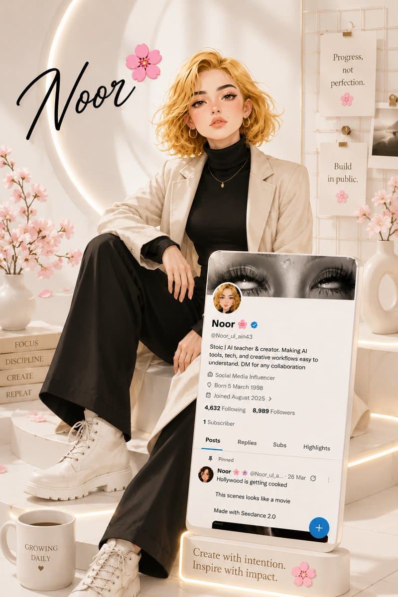 Luxury Influencer Branding Poster - AI image template preview