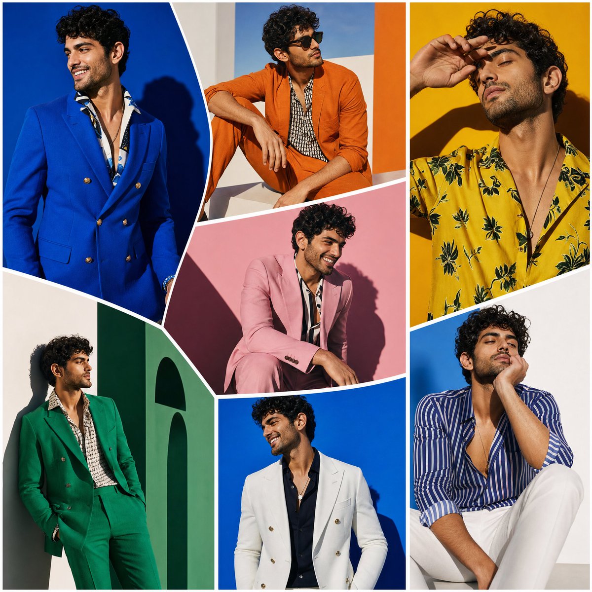 Modern Art Gallery Fashion Panels - AI image template preview