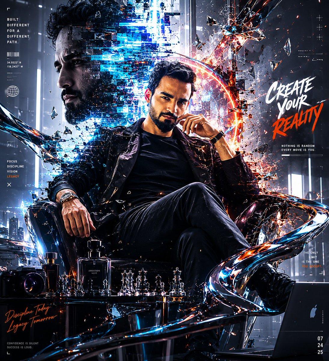 Futuristic Cyberpunk Creative Leader Poster preview