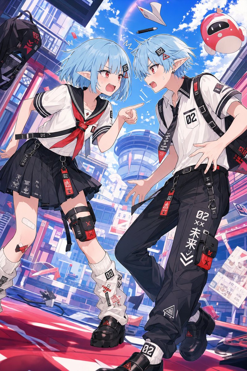 Retro Anime Gender Swap Visual - AI image template preview