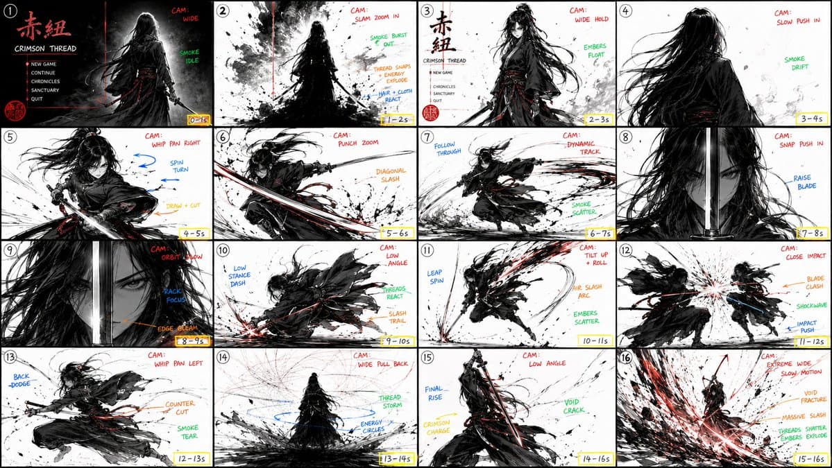 StoryBoard Prompt :
Create a hyper-cinematic 16:9  - AI image template preview