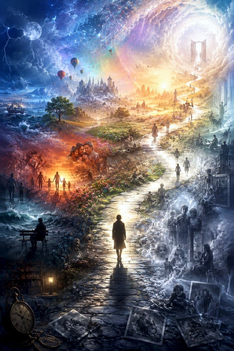 Journey of Life Oil Painting - AI image template preview