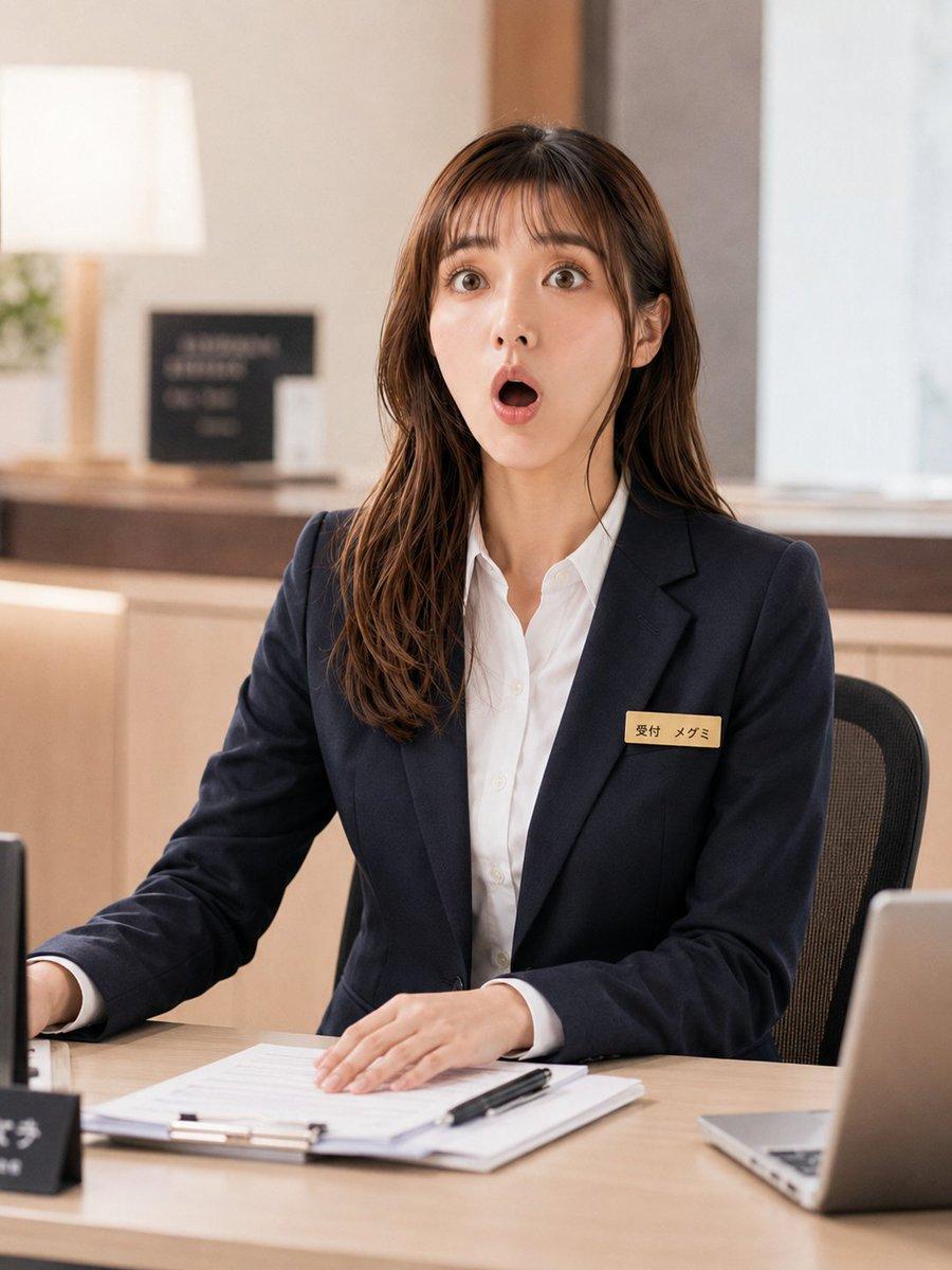 Receptionist Seated at Front Desk - AI image template preview