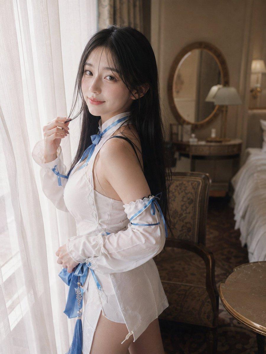 Morning Window Hotel Portrait - AI image template preview