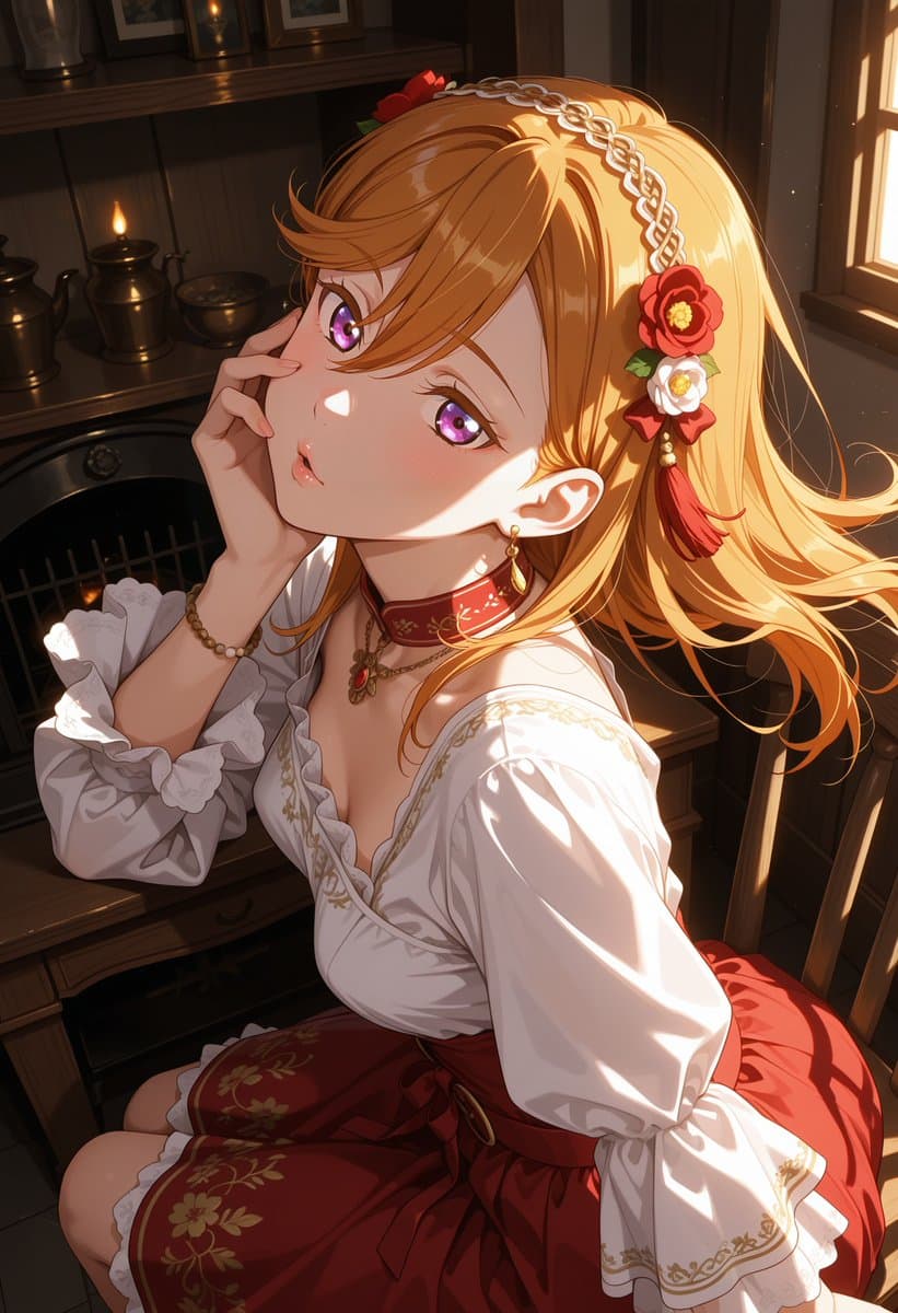 Victorian Maid Anime Portrait - AI image template preview