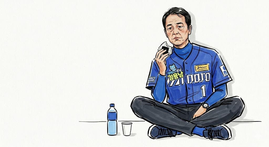 Anonymized Baseball Player Eating Alone - AI image template preview