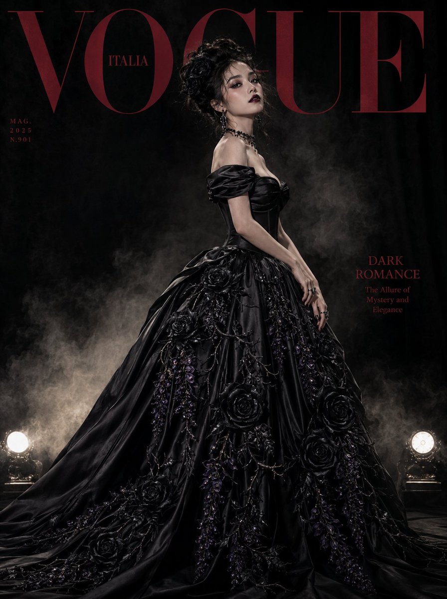 Gothic Luxury Magazine Cover - AI image template preview