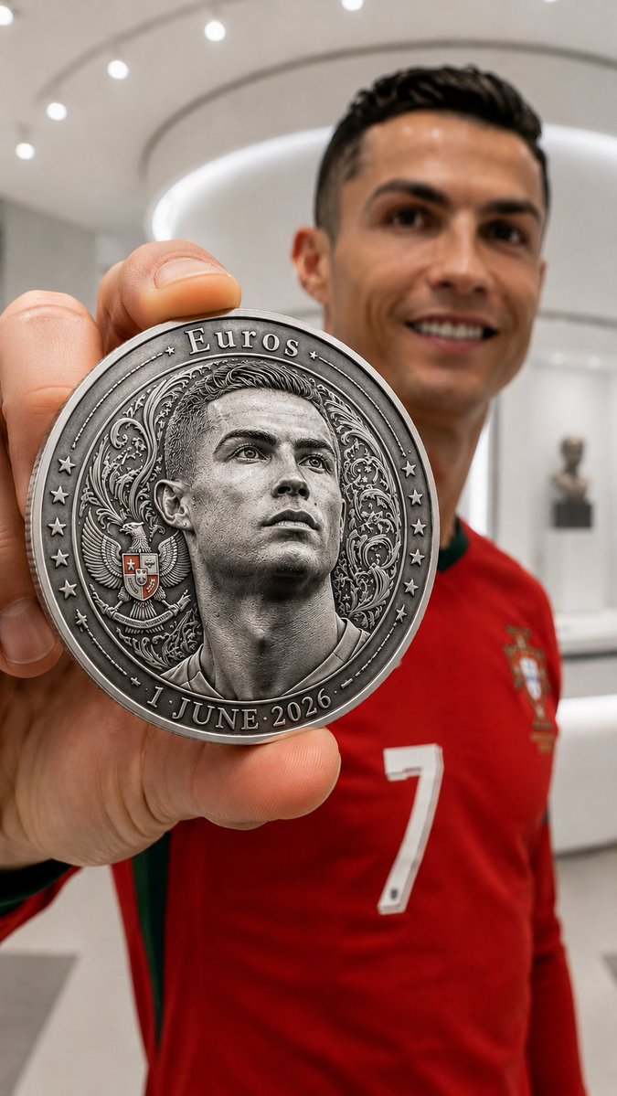 Commemorative Silver Coin Showcase - AI image template preview