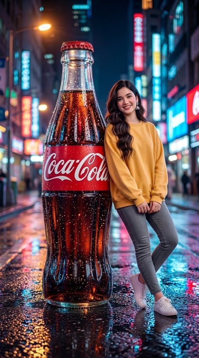 Neon City Soda Advertisement - AI image template preview