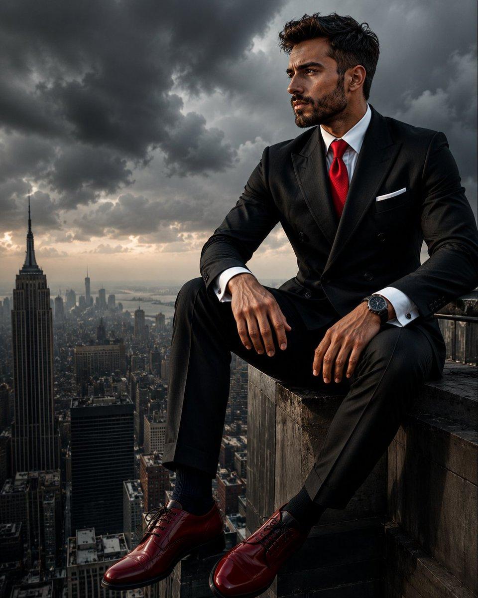Colossal Male Model Skyscraper Artwork - AI image template preview