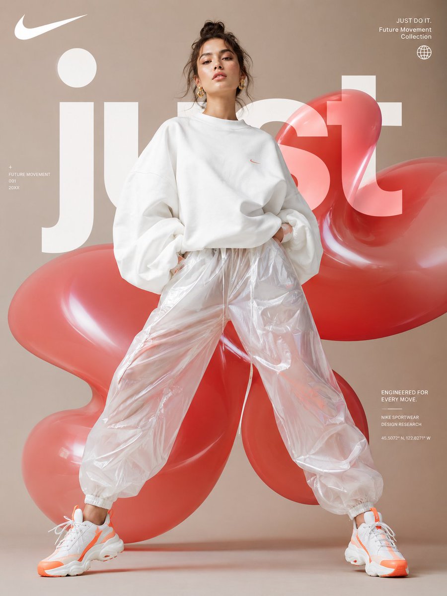 Futuristic Sportswear Fashion Poster - AI image template preview