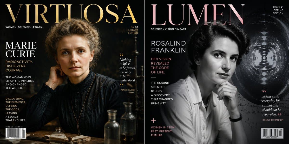 Historical Figure Magazine Cover Generator - AI image template preview