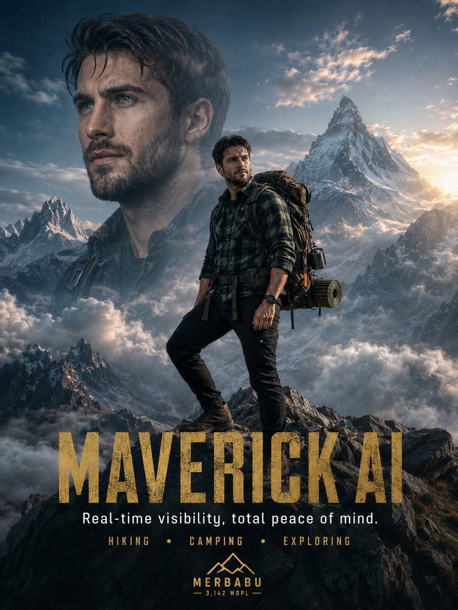 Himalayan Hiker Adventure Poster - AI image template preview