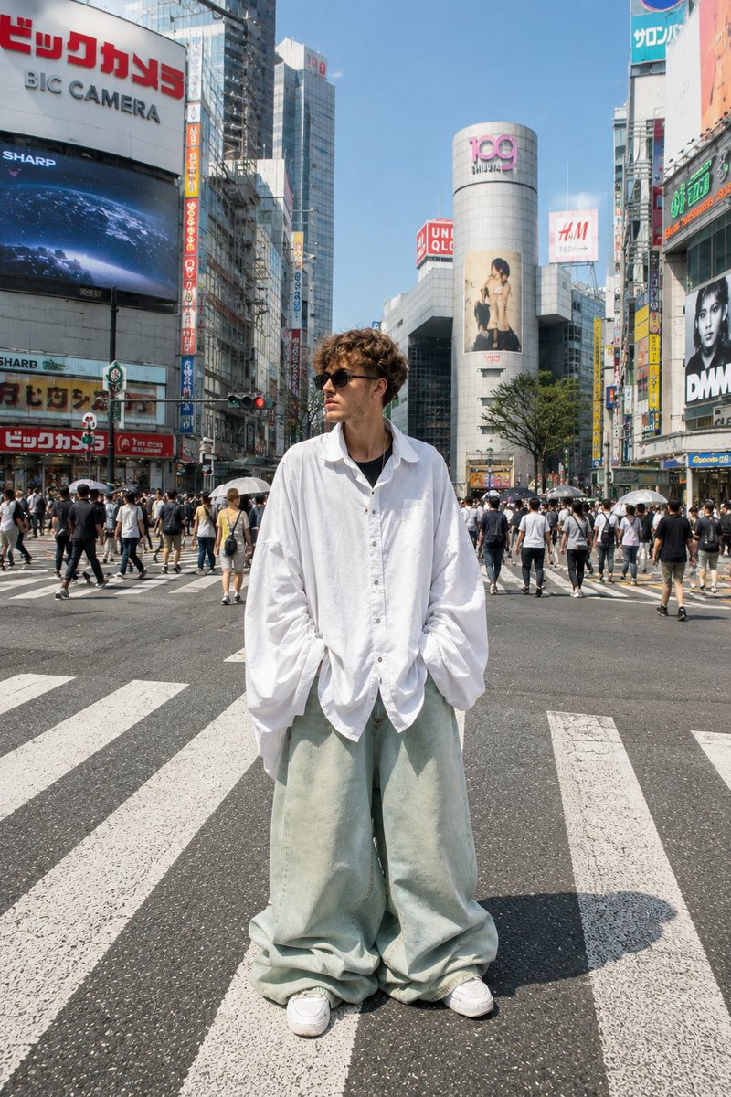 Tokyo Shibuya Streetwear Portrait - AI image template preview