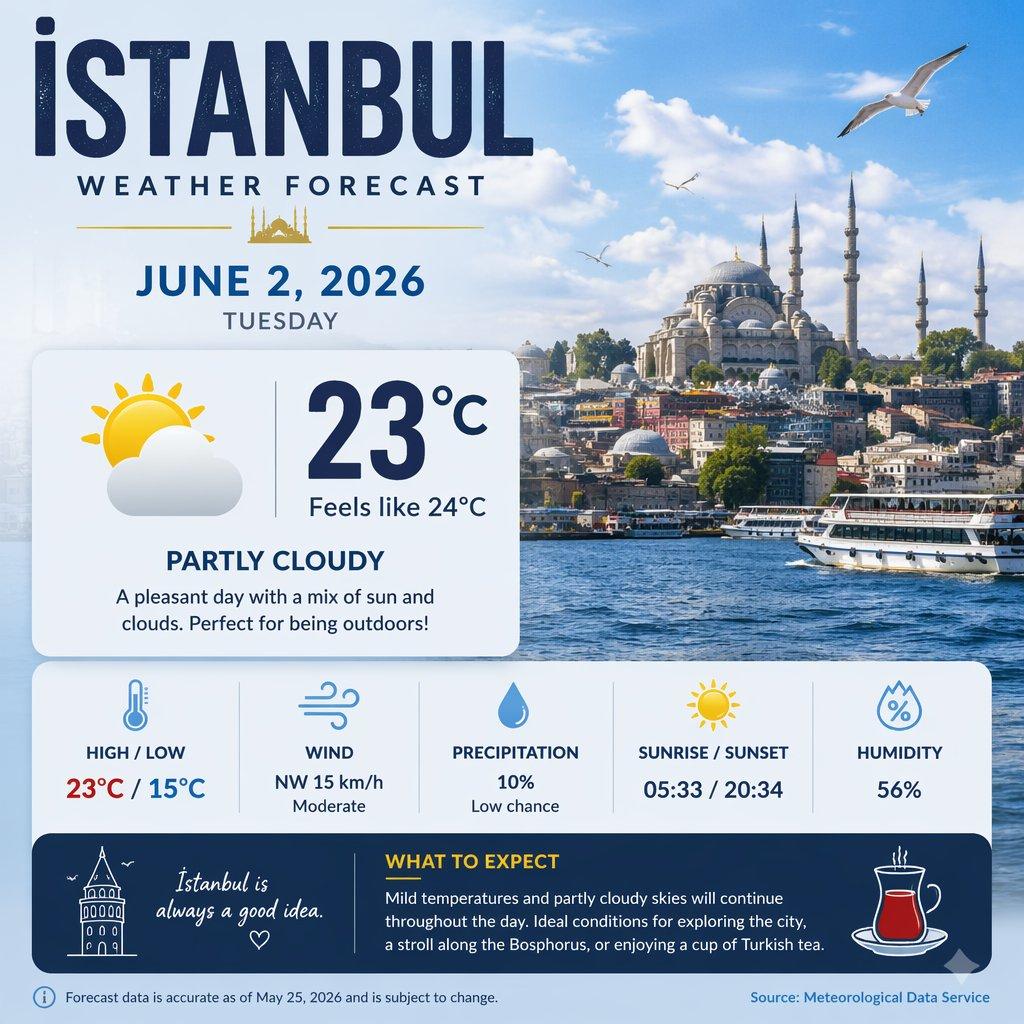 Istanbul Weather Information Poster preview