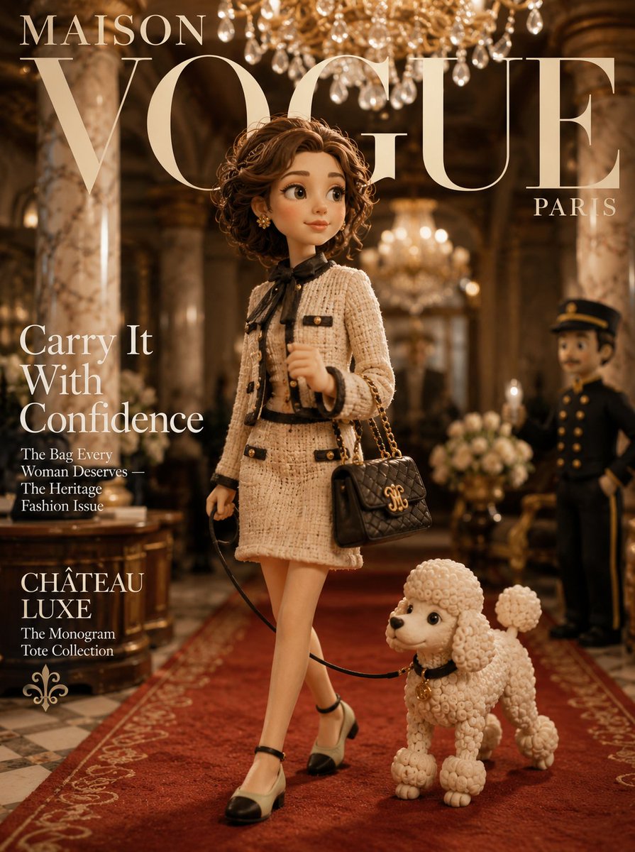 Maison Vogue Claymation Fashion Cover - AI image template preview