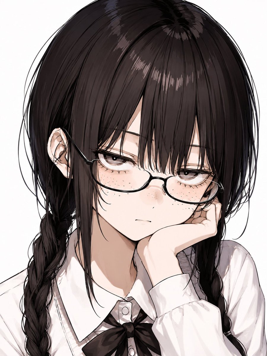 Censored Anime Schoolgirl Portrait - AI image template preview