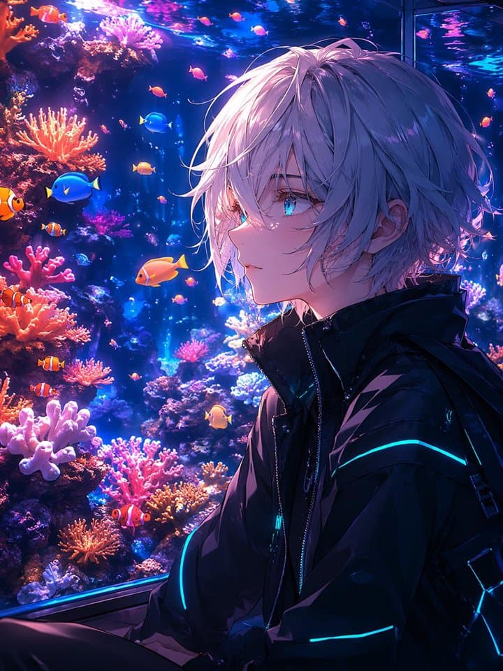 Cyberpunk Anime Aquarium Portrait preview