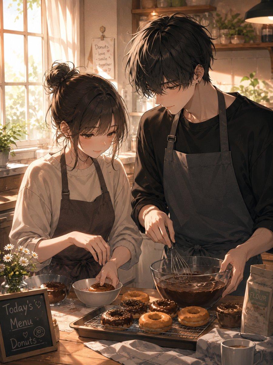 Afternoon Donut Baking Couple preview